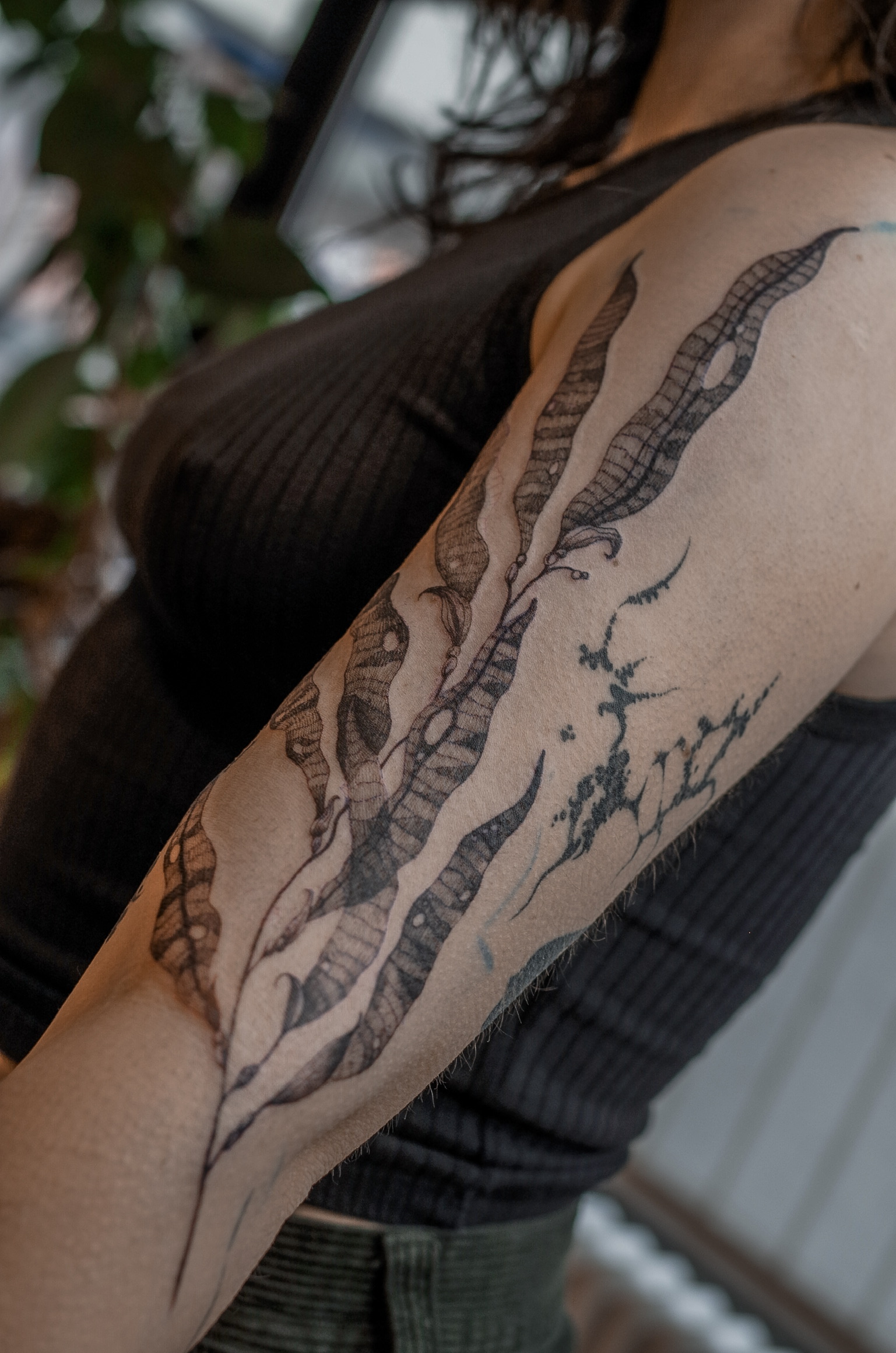Graphic composition blackwork tattoo by zKe